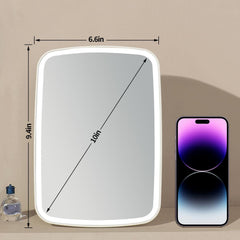 Touch Screen LED Makeup Mirror with Adjustable Light & USB Rechargeable